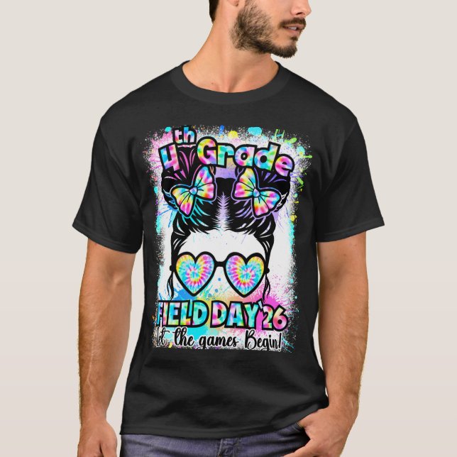 T-shirt Journée de terrain 4e année 2026 Jeu Début Chignon (Devant)
