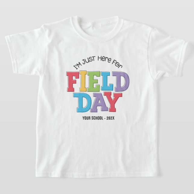 T-shirt Journée de terrain de l'école primaire personnalis (Poser)