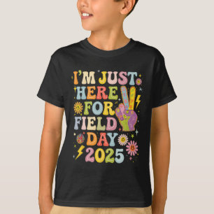 T-shirt Journée de terrain groovy à l'école Je suis juste