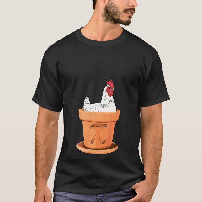 T-shirt Journée des femmes poulet pot Pi Math Professeur É (Devant)