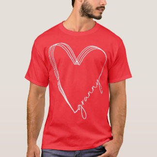 T-shirt Journée des mamans mamies du coeur mignon