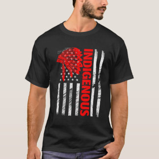 T-shirt Journée des Peuples Indigènes Coiffés Usa F
