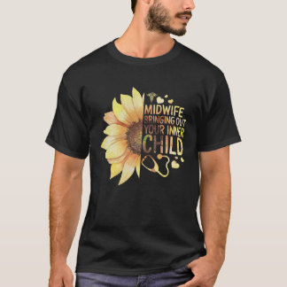 T-shirt Journée des sages-femmes Sage-femme faisant ressor
