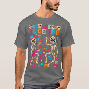 T-shirt Journée Dia De los Muertos du squelette de l'Améri