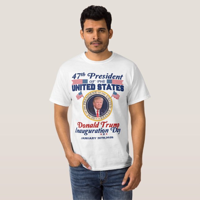 T-shirt Journée d'inauguration de TRUMP 2025 (Devant entier)