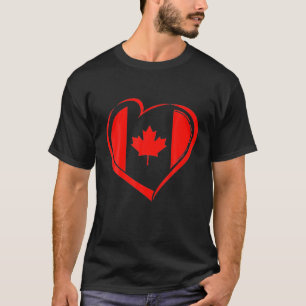T-shirt Journée du Coeur du Canada Funny Maple Leaf Heart