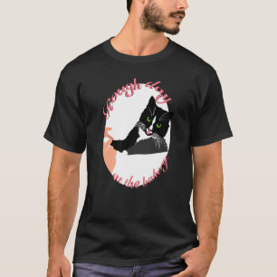 T-shirt Journée Dure À La Boulangerie (Arrière - plan Blan