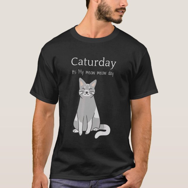 T-shirt Journée internationale Caturday pour les prairies (Devant)