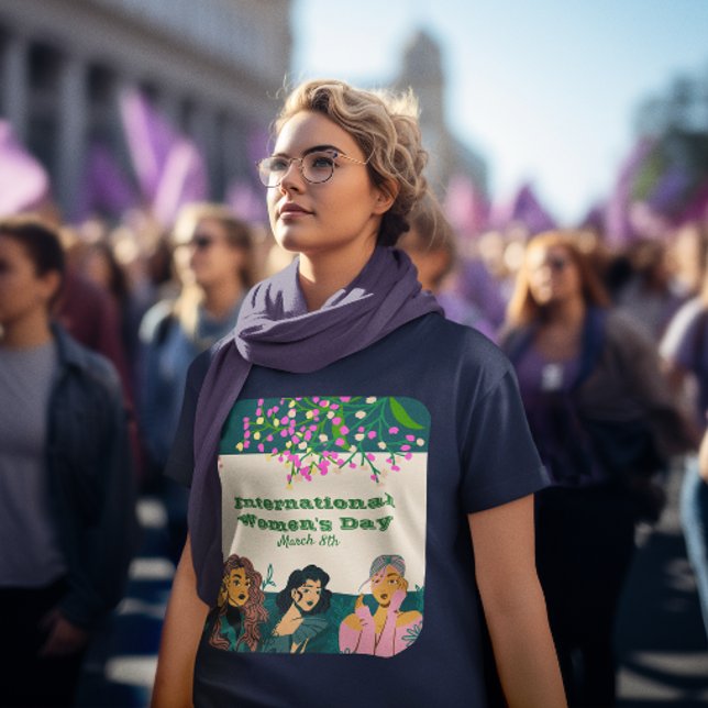T-shirt Journée internationale de la femme 8 mars Floral W (International Women's Day March 8th Floral Women's T-Shirt)