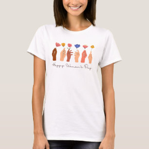T-shirt Journée internationale des femmes moderne simple h