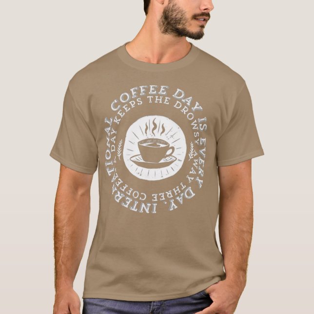 T-shirt Journée internationale du café Les amateurs de caf (Devant)