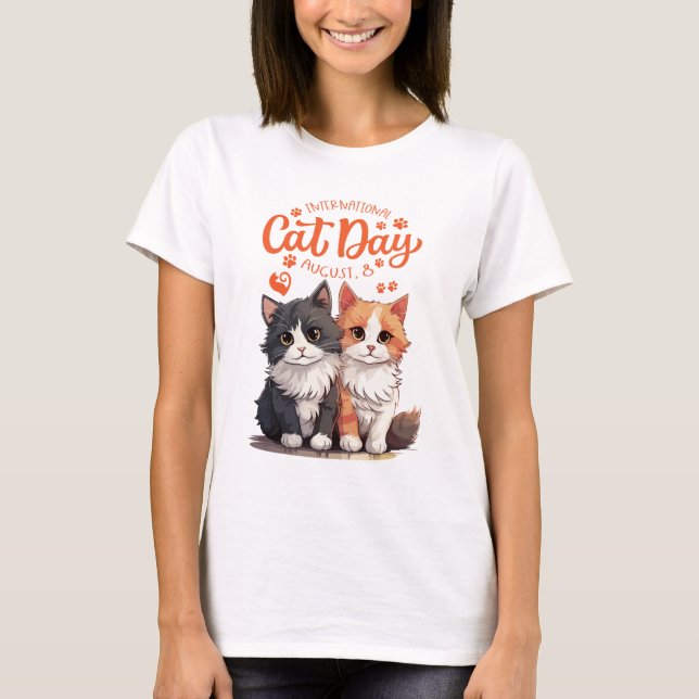 T-shirt journée internationale du chat (Devant)