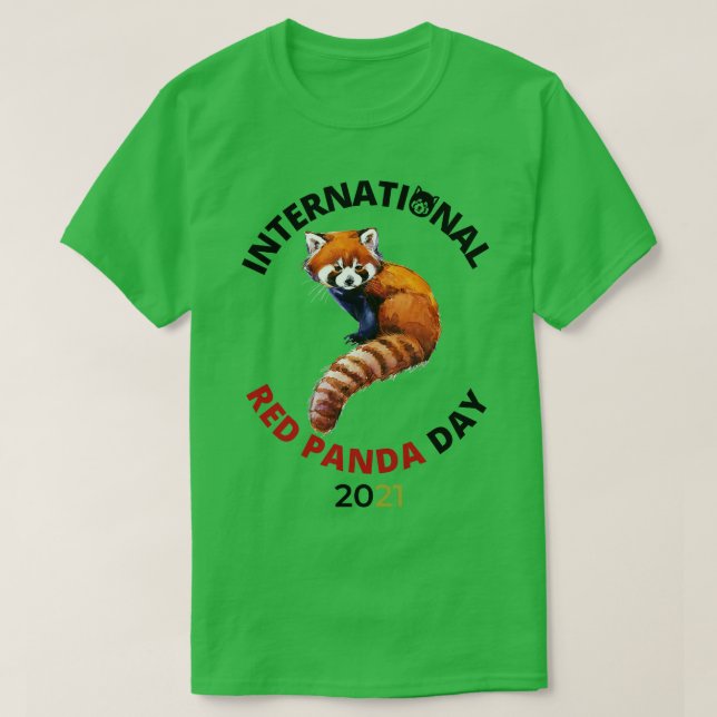 T-shirt Journée internationale du panda rouge 2021 (Design devant)
