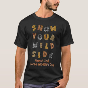 T-shirt Journée mondiale de la faune Protéger le Poster de
