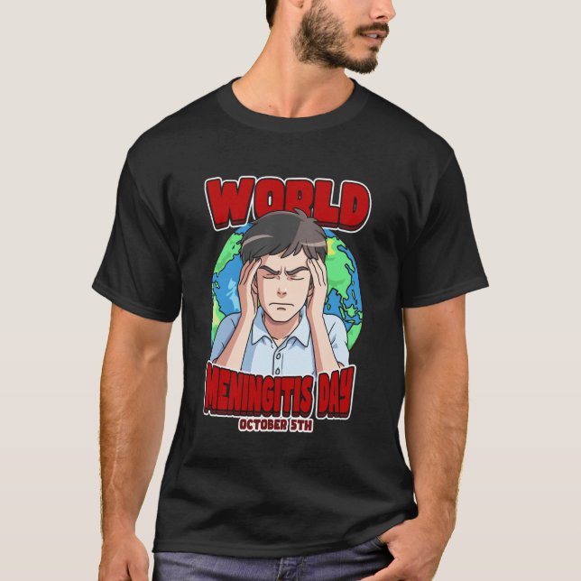 T-shirt Journée mondiale de la méningite 5 octobre (Devant)
