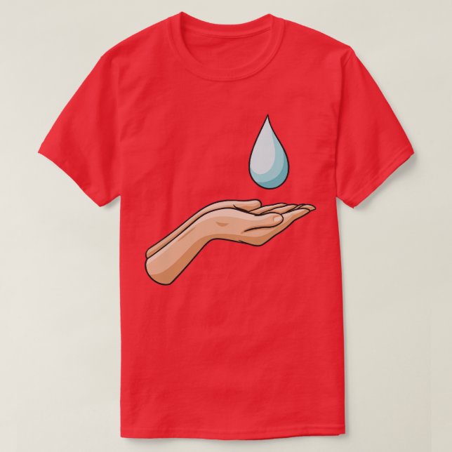 T-shirt Journée mondiale de l'eau main (Design devant)