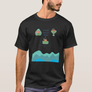 T-shirt Journée mondiale de l'eau Sauvez l'eau Économisez