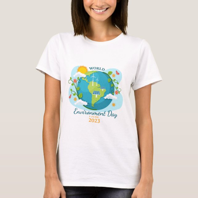 T-shirt Journée mondiale de l'environnement 2023 Custom Te (Devant)