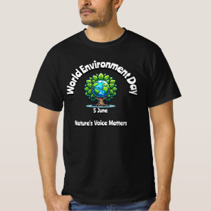T-shirt Journée mondiale de l'environnement. 5 juin