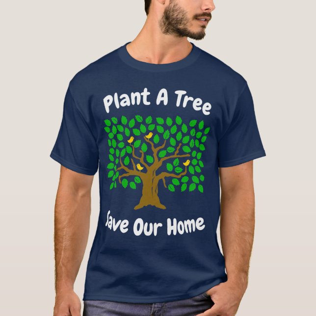 T-shirt Journée mondiale de l'environnement Plante un arbr (Devant)