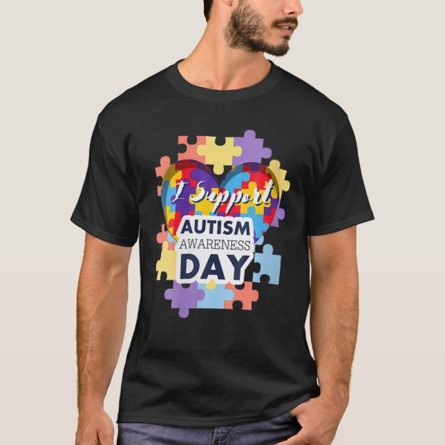 T-shirt Journée mondiale de sensibilisation à l'autisme de (Devant)