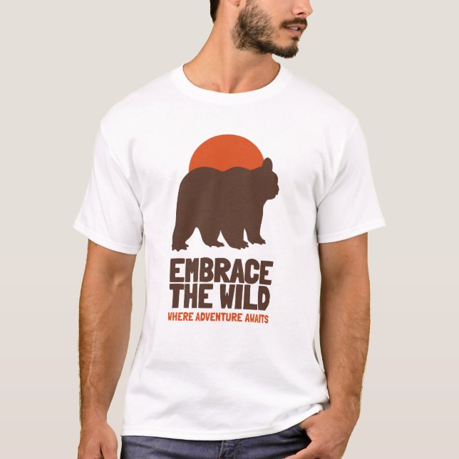 T-shirt Journée mondiale des animaux - Embrassez l'ours sa (Devant)