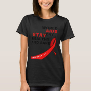 T-shirt Journée mondiale du sida Restez en santé et en séc