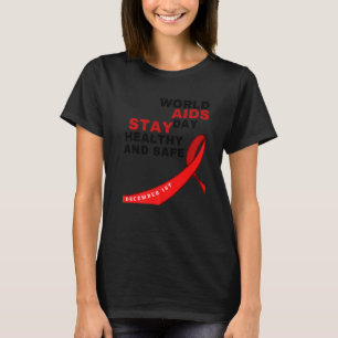 T-shirt Journée mondiale du sida Restez en santé et en séc