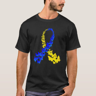 T-shirt Journée mondiale du syndrome de Down T21 Papillon