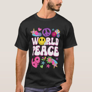 T-shirt Journée mondiale groovy de la paix Paix Amour Inte