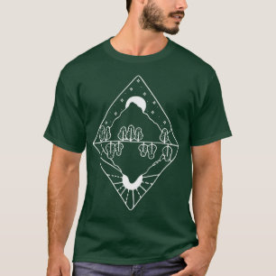T-shirt Journee Montagne Nuit Soleil Lune Aventure Randonn