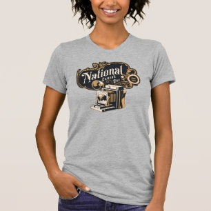T-shirt Journée nationale de la caméra, caméra vintage