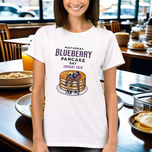 T-shirt Journée nationale des crêpes aux bleuets 28 janvie (Créateur téléchargé)