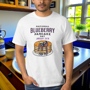 T-shirt Journée nationale des crêpes aux bleuets 28 janvie