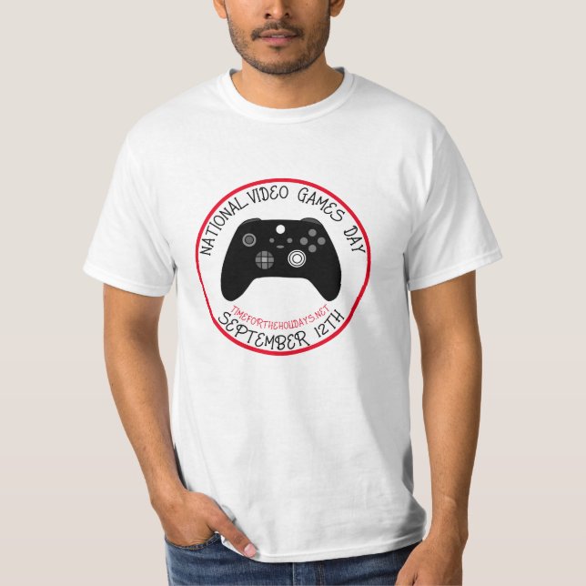 T-shirt Journée nationale des jeux vidéo 12 septembre (Devant)