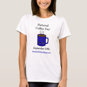 T-shirt Journée nationale du café 29 septembre Vacances