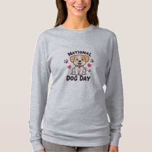 T-shirt Journée Nationale du Chien - Cute Kawaii Cartoon D