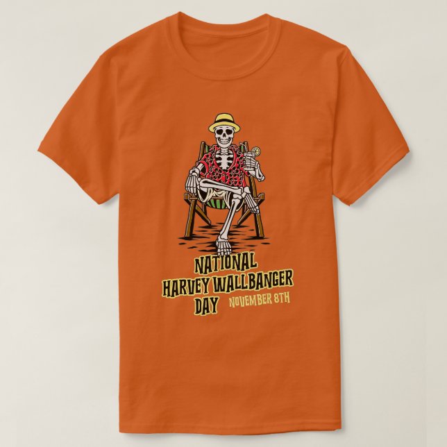 T-shirt Journée nationale Harvey Wallbanger Boire Plage Sk (Design devant)