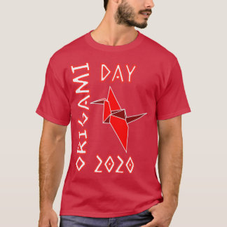 T-shirt Journée Origami 2020 Grue rouge