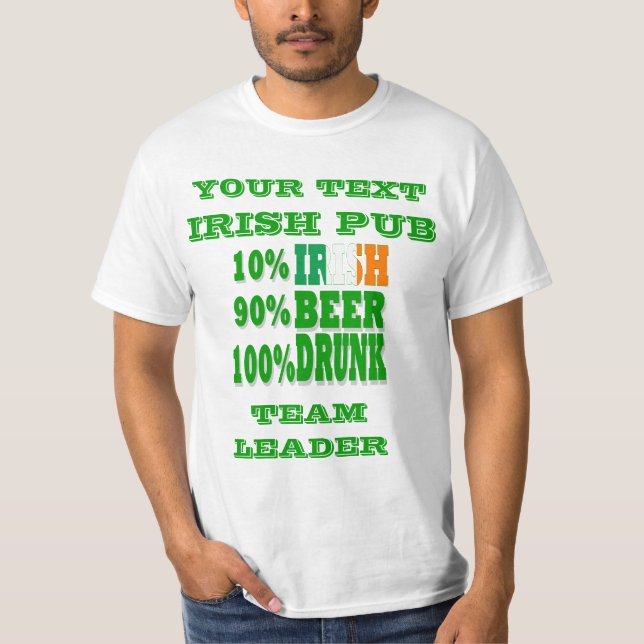 T-shirt Journée personnalisée de St Patrick (Devant)