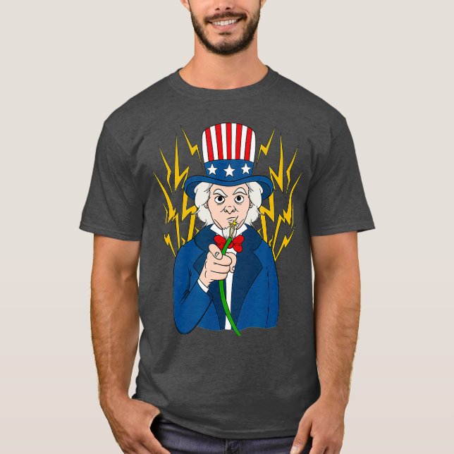 T-shirt Journeyman Electrician Foremen Fier Drapeau (Devant)