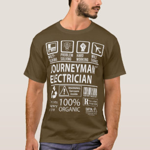 T-shirt Journeyman Electrician MultiTasking Certified Job 