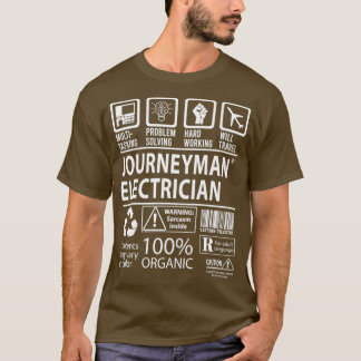 T-shirt Journeyman Electrician MultiTasking Certified Job