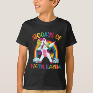 T-shirt Jours D'Apprentissage Magique Dabbing Unicorn Girl