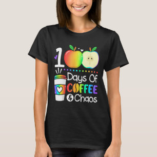 T-shirt Jours De Café Et Chaos 100E Jour D'École Pour T