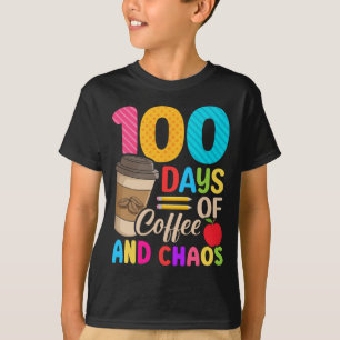 T-shirt Jours De Café Et De Chaos - 100E Jour De Thé D'Éco