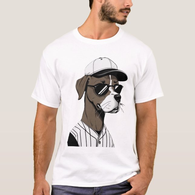 T-shirt Jours De Chien De Baseball Été (Devant)