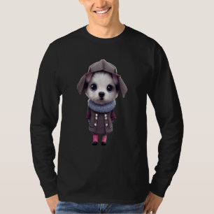 T-shirt Jours De Chien D'Hiver Feu Ami En Manteau Écharpe