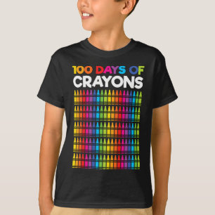 T-shirt Jours De Crayons Pour Filles Enfants 100e Jour De