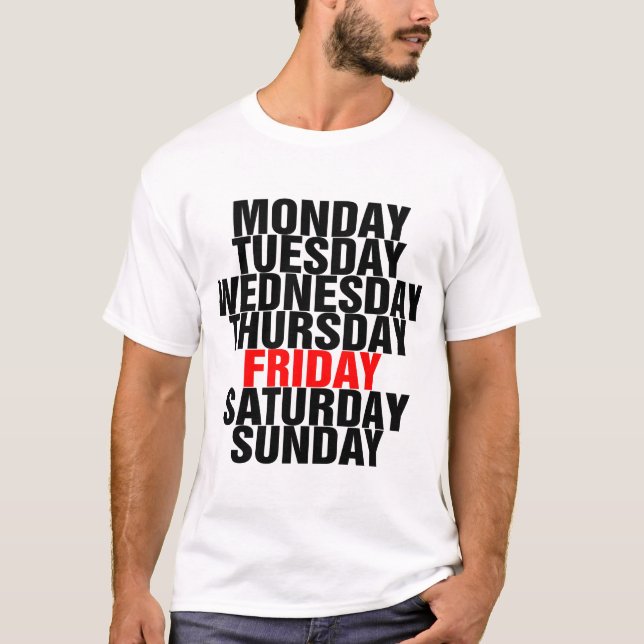 T-shirt Jours de la semaine (Devant)